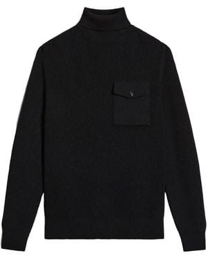 Woolrich Turtleneck Pocket-Detail Jumper - Black