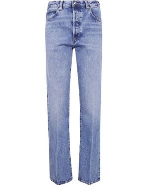 FRAME "The Vertical" High Rise Straight Leg Jeans - Blue