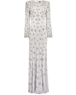 Jenny Packham スターエンブロイダリー マキシドレス - ホワイト