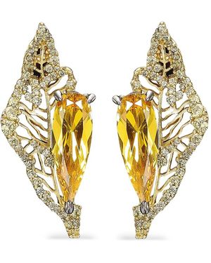 Anabela Chan 14K And 18K Vermeil Halia Citrine And Diamond Earrings - Metallic
