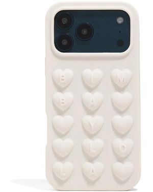 Bimba Y Lola Iphone 17 Pro Max Heart-Embossed Case - Natural