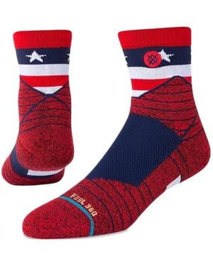 Stance Star-Print Striped Socks - Red