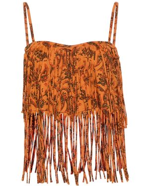 Alanui Haut Monsoon À Motif Cachemire - Orange