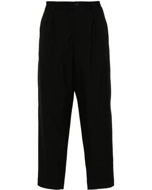 Marni Cropped Virgin Wool Trousers - Men's - Virgin Wool/polyamide/cotton - Black