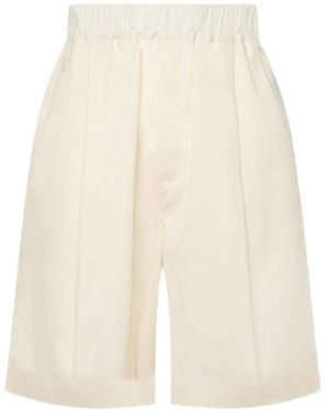 Laneus Elasticated-Waistband Shorts - White