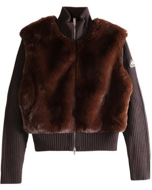Moose Knuckles Fur zip knitwear - Braun