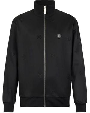 Philipp Plein Monogram-Pattern Sport Jacket - Black