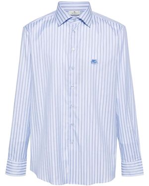 Etro Pegaso エンブロイダリー シャツ - ブルー