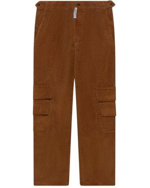 Gcds Ribfluwelen Straight Broek - Bruin