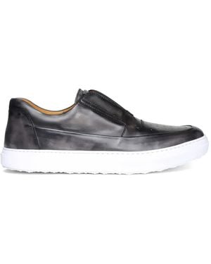 Bontoni Vincente Perforated Leather Sneakers - White