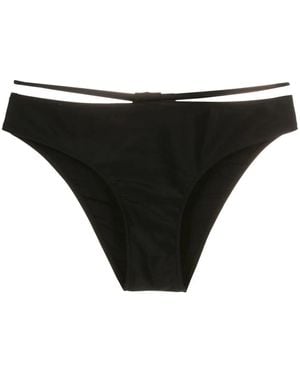 Gloria Coelho Strapless String-Detail Bikini Top - Black