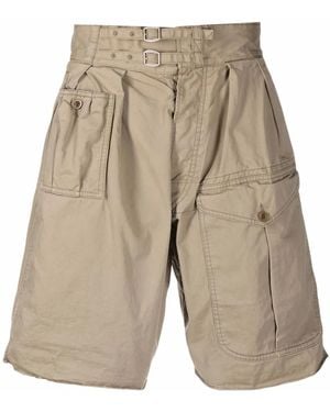 Maison Margiela High-Rise Cargo Shorts - Natural