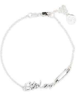 Stolen Girlfriends Club Sentimental Script Bracelet - White