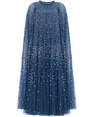 Needle & Thread Caped Gown - Blue