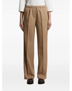 Peserico Piped-Trim Elasticated-Waistband Pants - Natural