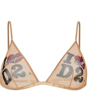 DSquared² X Vaquera Triangle Bra - Natural