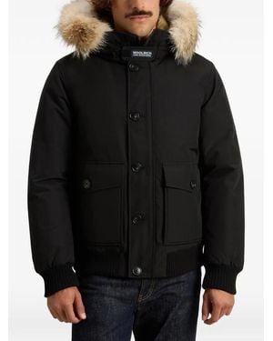 Woolrich Polar Fur-Trim Padded Jacket - Black