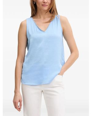 Joseph Ribkoff Embellished V-Neck Top - Blue