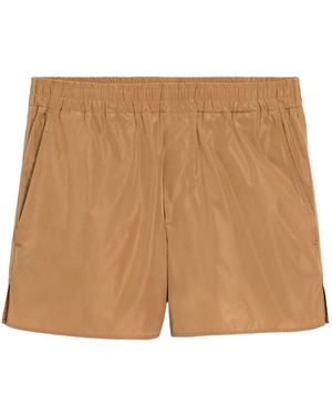 Ami Paris Taffetas Shorts - Natural
