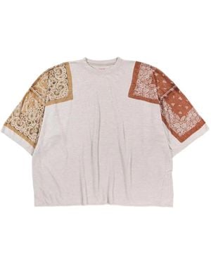 Kapital T-Shirt mit Bandana-Print - Weiß