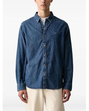 Levi's Logo-Embroidered Denim Shirt - Blue