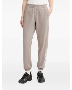 DKNY 1989 Stud-Embellished Logo-Print Track Trousers - Natural