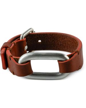 Parts Of 4 Sterling Link Gauntlet Bracelet - Brown