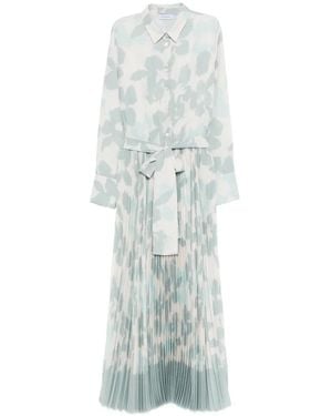 ROSSO35 Pleated Midi Dress - White