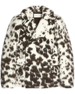 Dries Van Noten パターン ダブルジャケット - ホワイト