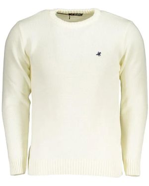U.S. Grand Embroidered-Logo Crew-Neck Sweatshirt - White