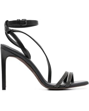 Brunello Cucinelli 110Mm Open-Toe Sandals - Black