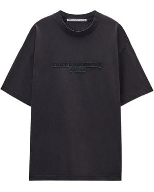 Alexander Wang T-Shirt Con Applicazione Logo - Nero