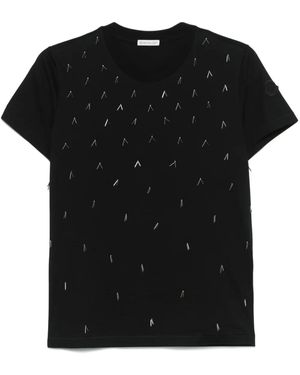 Moncler ビーズ Tシャツ - ブラック