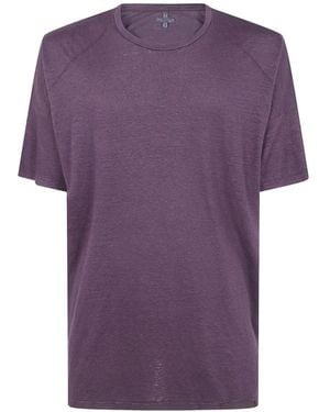 MD75 Oversized Linen T-Shirt - Purple