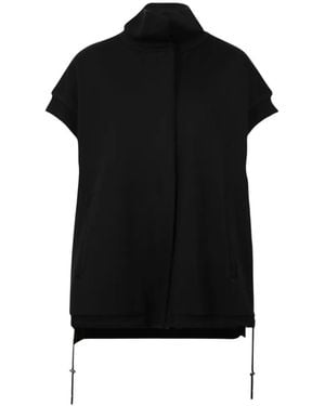 Max Mara High-Neck Drawstring-Hem Jacket - Black