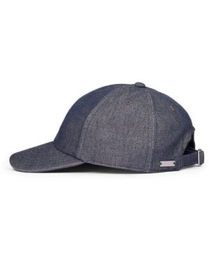 Sandro Denim Cap With Logo - Blue