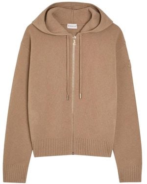 Moncler Medium Wool Cashmere Cardigan - Natural