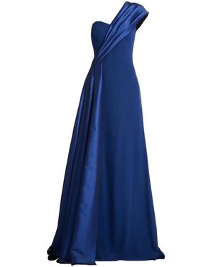 Tadashi Shoji One-Shoulder Drape Dress - Blue