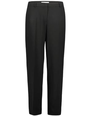 BETTY&CO Pressed-Crease Straight-Leg Trousers - Black