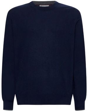 Brunello Cucinelli Cashmere Crew-Neck Jumper - Blue