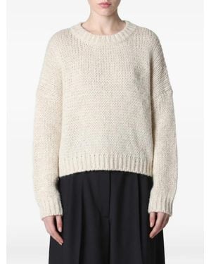 Roberto Collina Chunky-Knit Drop-Shoulder Sweater - White