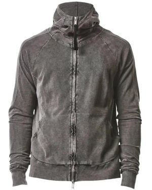 Thom Krom Faded-Effect Zip-Up Hoodie - Grey