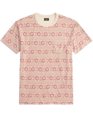 RRL T-Shirt mit Paisleymuster - Pink