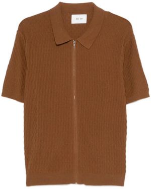 NN07 Gustav Textured Zip-fastening Shirt - Brown