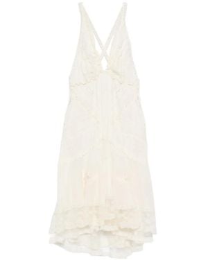 Ermanno Scervino Lace-Detail Mini Dress - White