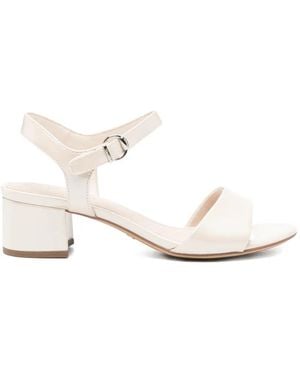 Tamaris Buckle-Fastening Leather Sandals - White