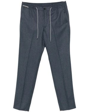 Corneliani Drawstring-Waist Tailored Trousers - Blue