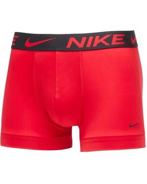 Nike Drie Dri-Fit Boxershorts Met Logoband - Rood