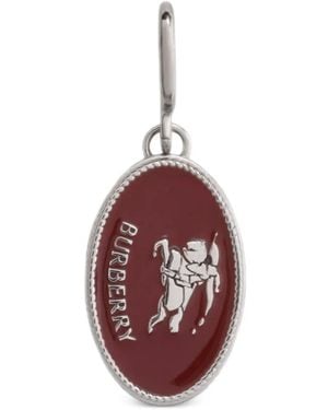 Burberry Emaillierter Anhänger Mit Ritterstempel - Rot