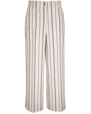 Akris Punto Pantaloni Gessati - Bianco
